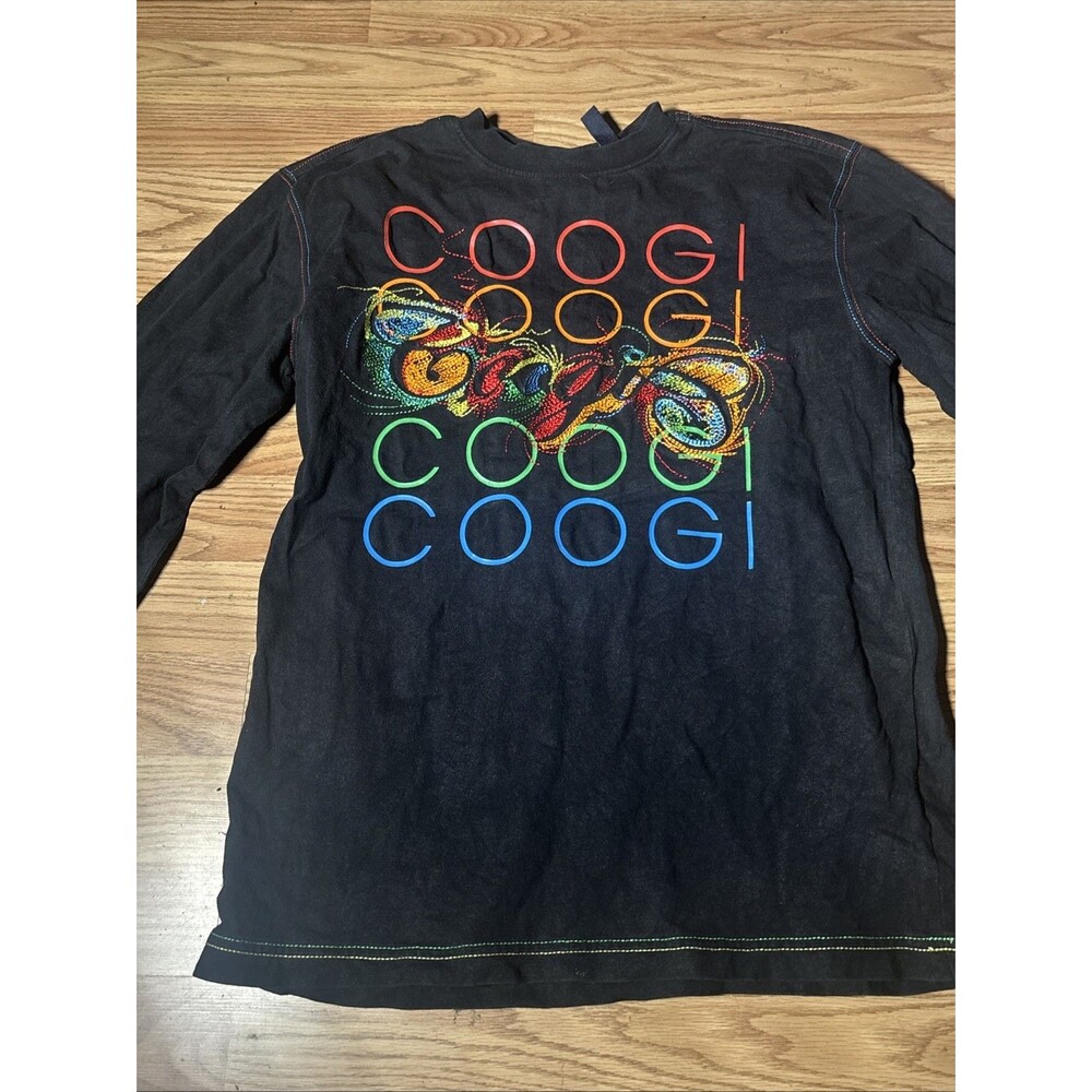Coogi Shirt, Embroidered, Vintage, Jersey, Black, Size Medium , Hip Hop, Y2K